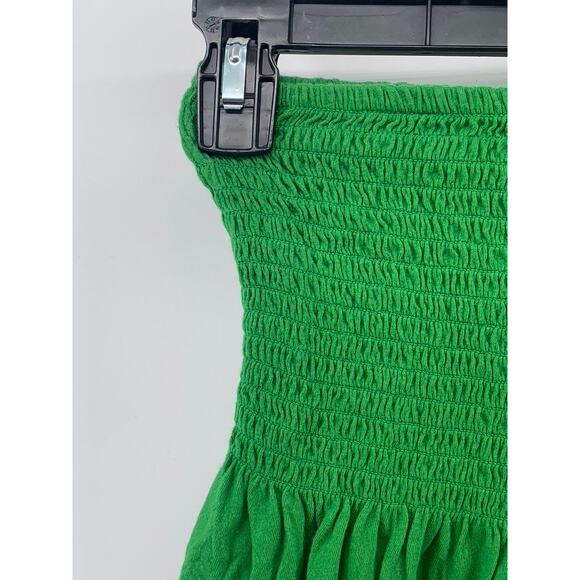 THE ORIGINAL ARIZONA Women's Dark Green Smocked Strapless A-Line Mini Dress SZ M - Picture 4 of 9